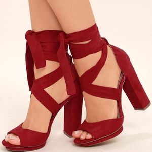 Red Suede Heels